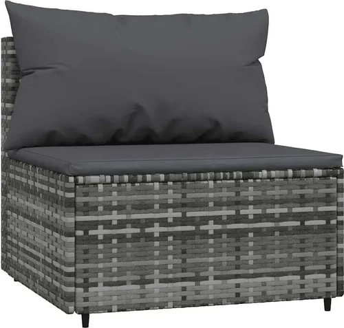 vidaXL Garten Mittelsofa mit Kissen