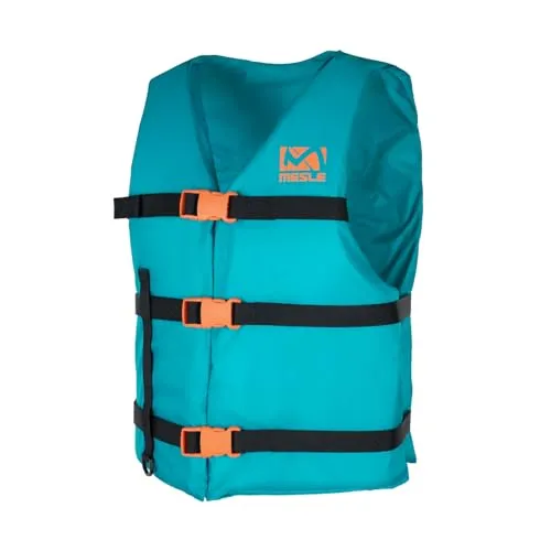 MESLE Schwimmweste Erwachsene Promo, Universal 50N Schwimmhilfe für Herren & Damen, Auftriebsweste für Sup, Kanu, Wakeboard, Wasserski, Prallschutzweste, Paddelweste für Boot