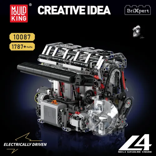 TECHNIC Mould King 10087 Vierzylinder L4 MOTOR