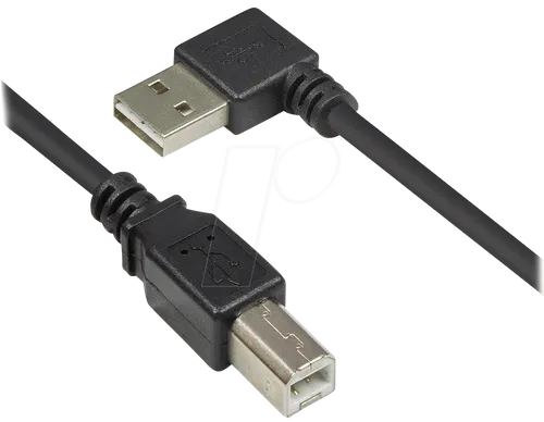 GC 2510-EU03W - USB 2.0 Kabel, EASY A Stecker gewinkelt auf B Stecker, 3 m