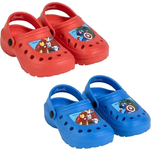 CERDÁ LIFE'S LITTLE MOMENTS Marvel Avengers Kinder Clogs – Superhelden Sandalen mit Rutschfester Sohle, ideal für Haus, Garten und Strand Küchenschuhe, 28 EU