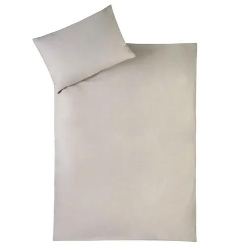 Julius Zöllner Bettwäsche 100x135 + 40x60 cm uni taupe TOP