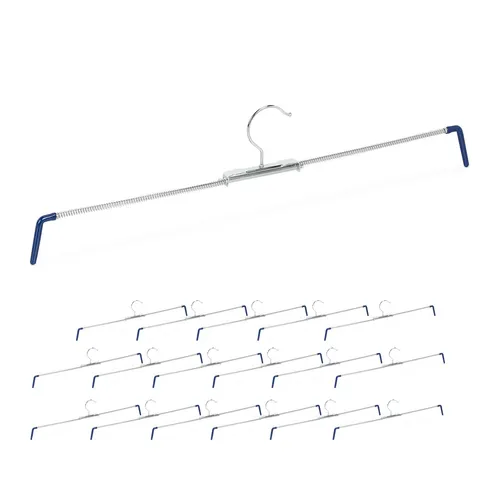 Hosenspannbügel 18er Set in silber von Relaxdays