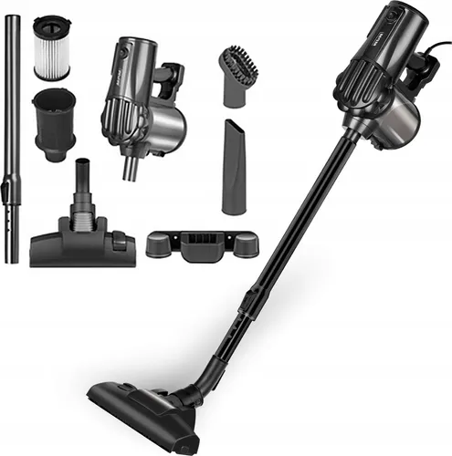 MPM MOD-74: Vertikaler, leistungsstarker Staubsauger mit Kabel - Bodenstaubsauger mit 600 W Leistung, 3-stufigem Filtersystem und flexibler 2-in-1-Nutzung. Ideal für alle Bodenarten und mit 8,4 m Aktionsradius für schnelle Reinigung.