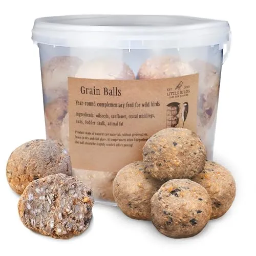 Little Birds Meisenknödel Ohne Netz (30 Stück je 90 Gramm) - Vogelfutter Ideal als Ganzjahresfutter - Maisenknoedel Ohne Netz - Natürliches Wildvogelfutter Geeignet Für Meisenknödelhalter