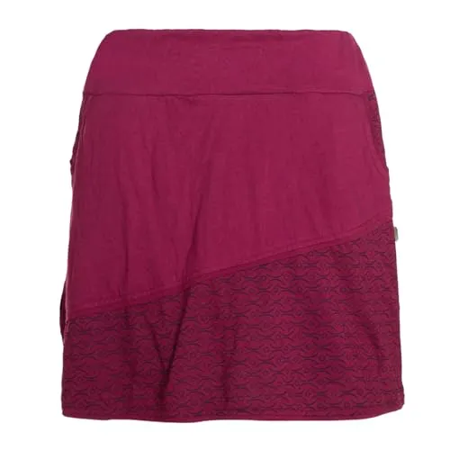 Vishes Damen Mini-Rock aus Baumwolle mit elastischem Bund und Taschen - dunkelrot 38-40 - Stylischer Mini-Rock in A-Linien-Schnitt mit elastischem Bund für hohen Tragekomfort. Aus 100% Baumwolle gefertigt, bietet er ein angenehmes Tragegefühl und Bewegungsfreiheit. Ideal für Freizeit und vielseitige Kombinationen.