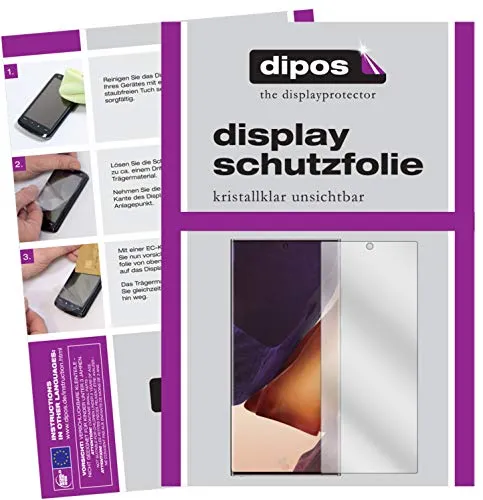 dipos I 6X Schutzfolie klar kompatibel mit Samsung Galaxy Note 20 5G Folie Displayschutzfolie (bewusst Kleiner als das Glas, da Dieses gewölbt ist)