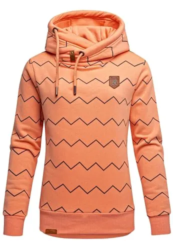 REPUBLIX Damen Print Kapuzenpullover Hoodie RD-019 Corall M - Stylischer REPUBLIX Damen Hoodie mit trendigem Print. Ideal für entspannte Tage und perfekt kombinierbar. Hochwertige Verarbeitung für angenehmen Tragekomfort.