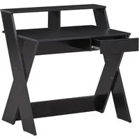 Costway Computertisch mit Schublade 90 x 61 x 94 cm Schwarz
