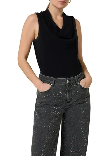 comma Top - Elegantes Damen Tanktop mit Wasserfall-Ausschnitt, ideal für schicke Anlässe und sommerliche Outfits.