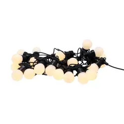 LED Biergartenlichterkette 20 Lichter für Außen - Beleuchten Sie Ihre Partys mit dieser 20-lichtigen LED Lichterkette. Ideal für Innen- und Außenbereiche, sorgt sie für eine warme Atmosphäre und ist wetterfest mit IP44-Schutz.
