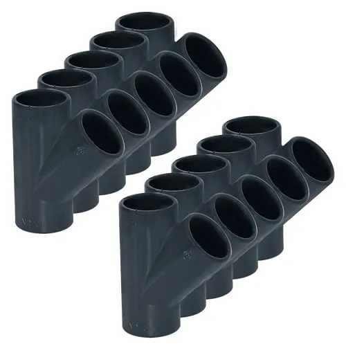 HAF 10x PVC Fittings T-Stück 45° 50mm – Hochwertige Verbindungen für Rohrsysteme - 10x PVC Fittings T-Stück 45° für vielseitige Anwendungen. Ideal für Wärmepumpen und Solarverrohrungen. Robustes PVC für dauerhafte und zuverlässige Verbindungen.
