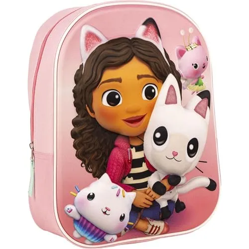 Schulrucksack 3D Gabby's Dollhouse Rosa