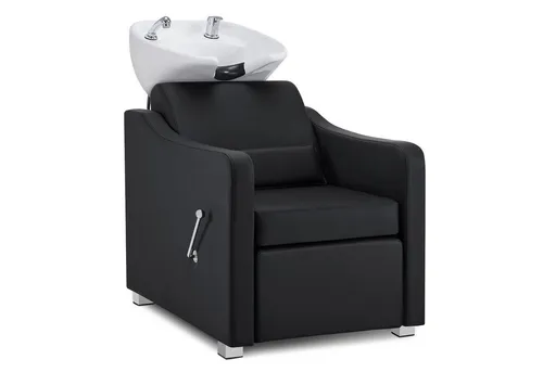 BarberPub Friseurstuhl mit Waschbecken 8675 – Eleganter Friseurwaschsessel - Der Friseurwaschsessel 8675 überzeugt mit ergonomischem Design und hochwertigem Keramikwaschbecken. Ideal für Friseursalons, bietet er Komfort und einfache Pflege bei der Haarwäsche.