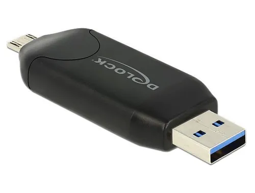 Card Reader Delock USB3.0 A +micro B-> SD/SDHC/MMC/micSD OTG, Delock [91734]