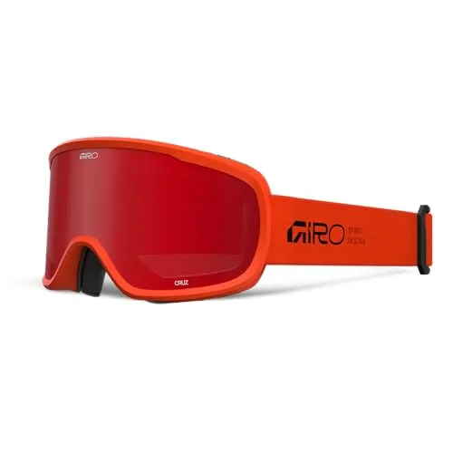 Giro Cruz Skibrille - Snowboardbrille für Herren, Damen, Jugend - Orange Stacked - Amber Scarlet