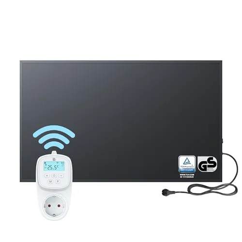 BR Bringer Infrarotheizung 600 Watt - Smart Thermostat & App - Elektroheizkörper mit effizienter Wärmeverteilung, ideal für Asthmatiker. Energiesparend und umweltfreundlich, ausgestattet mit Überhitzungsschutz und einfacher Bedienung über App.