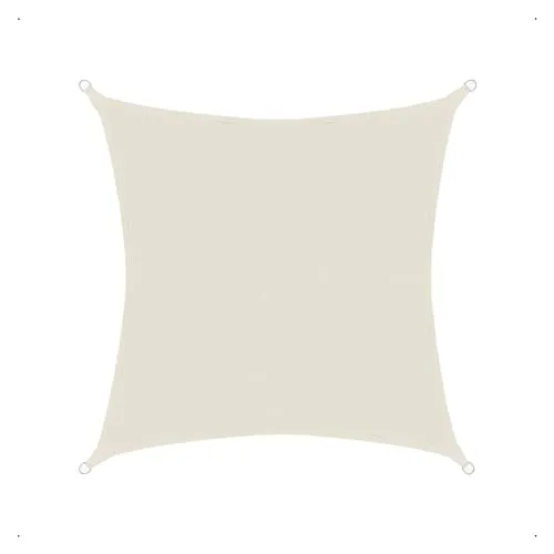 anndora Sonnensegel Viereck 3x3 m Sichtschutz cream beige in weiß von anndora