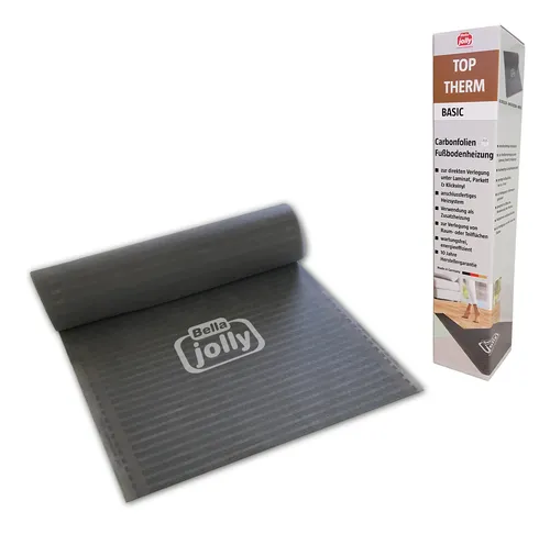 Jollytherm Top-Therm Basic Elektro Fußbodenheizung 1,75 m² - Effiziente Fußbodenheizung mit ca. 140 W Heizleistung, ideal für angenehme Wärme in Ihrem Zuhause.