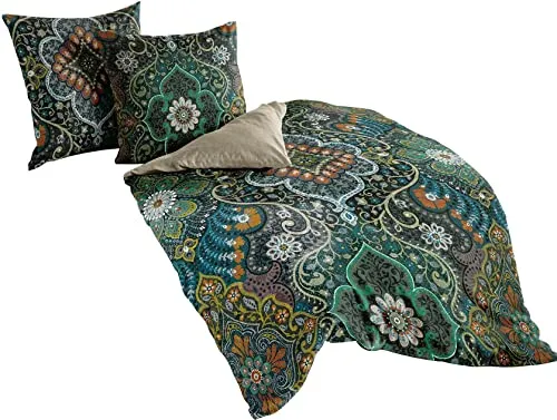 Jekatex Baumwoll-Satin Bettwäsche Meran (135_x_200_cm) - Bettwäsche-Set aus 100% Baumwolle, bügelleicht und hautfreundlich, ideal für einen erholsamen Schlaf und einfach in der Pflege.