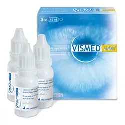 Vismed light Augentropfen - Feuchtigkeitsspendende Augentropfen mit 0,1% Hyaluronsäure, ideal für trockene und gereizte Augen. Perfekt für den Einsatz bei Bildschirmarbeit oder in klimatisierten Räumen.