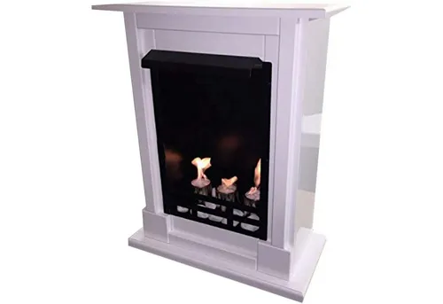 Kaminbau Mierzwa Echtfeuer-Dekokamin Madrid Deluxe in weiß von Kaminbau Mierzwa