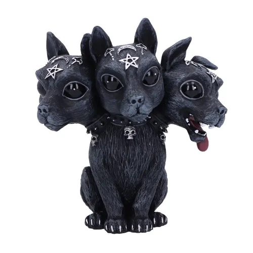 Horror-Shop Dekofigur Diabarkus Cereberus - 10,5cm in Rot, Schwarz und Silber, ideal für Sammler und Horror-Fans