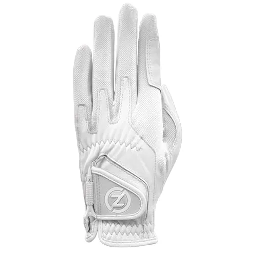 Zero Friction Damen Cabretta Elite Golfhandschuh, Weiß