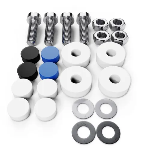 Kennzeichen Schrauben mit Abdeckkappen 4er Set für KFZ M5 x 20mm DIN 84