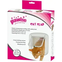 Pawise Katzenklappe 23 cm x 26 cm Katzenklappe - Weiß