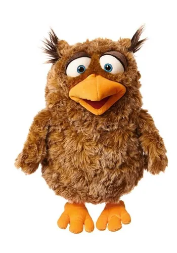 Living Puppets Handpuppe Eulalie W666 - Handspieltier in Eulenform, 40 cm groß und ideal für Kinder ab 3 Jahren – fördert Kreativität und spielerisches Lernen.