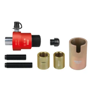 KS Tools Hydraulik-Antriebswellen-Einziehwerkzeug-Satz für BMW - Lenkung - 8,5t, 8-tlg. Set für müheloses Einziehen der Antriebswelle in die Radnabe, inklusive 2 Ziehhülsen und robuster Ausführung für einfache Handhabung.