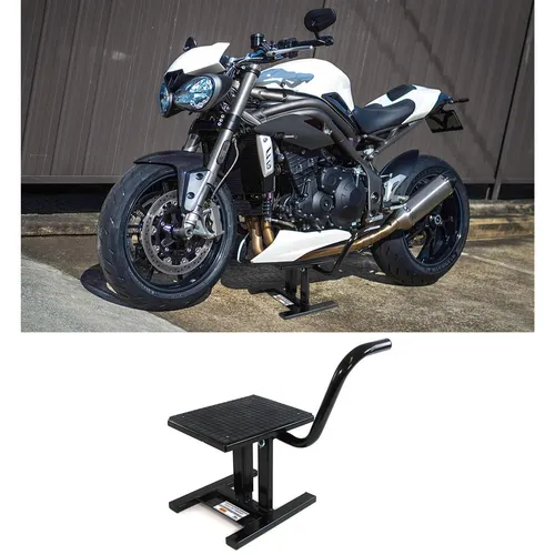 Motorrad Ständer Hebebühne Hubständer bis 130kg - Schwarz - Montageständer für Motorräder bis 130kg, ideal für Wartung und Reparatur, robust und stabil für sicheres Arbeiten.