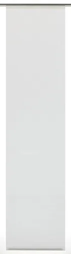 Gardinia Flächenvorhang Stoff waschbar 123 Uni weiß 60 x 245 cm - Schiebevorhänge – dekorativer Sichtschutz aus 100 % Polyester, waschbar und nach Öko-Tex Standard 100 geprüft, ideal für ein modernes Wohnambiente.
