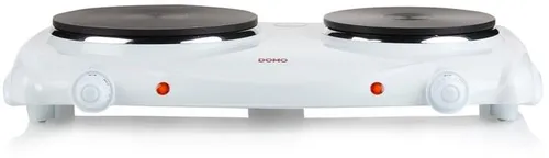Domo Kochplatte DO310KP - Doppelkochplatte mit 2500 Watt - Kochfelder: Elektrische Doppelkochplatte mit 2 Brennern und 6-stufigem Thermostat für präzises Kochen. Hitzebeständige Handgriffe und Kontrollleuchte bieten zusätzliche Sicherheit.
