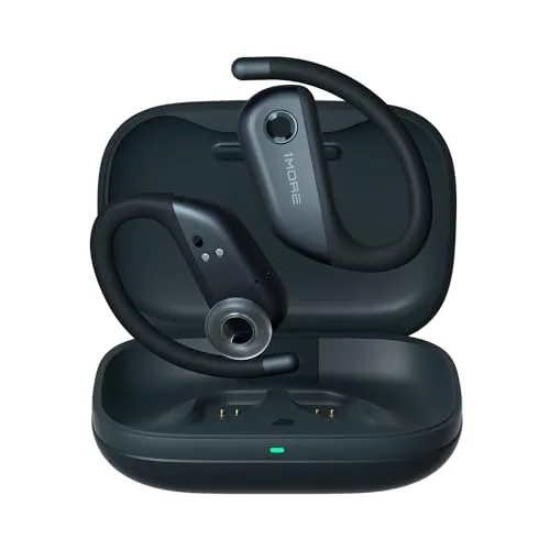1MORE Fit Open Earbuds S50 - Open-Ear Wireless Earbuds mit Bluetooth 5.3, 38 Stunden Akkulaufzeit und IPX7 Wasserbeständigkeit für aktives Hören