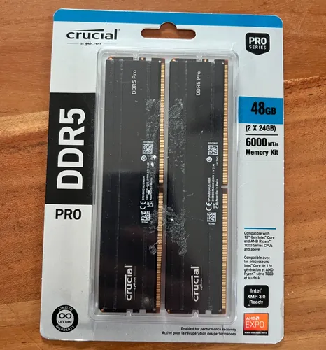 DIMM 24 GB DDR5-6000 in schwarz von Crucial