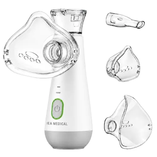 IEA Medical Inhalationsgerät grau – Vernebler Kinder & Erwachsene, tragbar