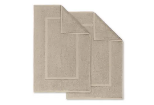 Blumtal Badematte Premium Frottier, schnell trocknend, strapazierfähig, Baumwolle, Rechteckig, 2. St, waschbarer Badvorleger 50x80cm, saugstark & weich