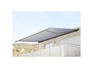 Elektrische Kassettenmarkise MCW-H27 - 6x3m Vollkassette in Creme - Außenanbau mit hochwertiger Acrylbespannung und weißem Rahmen - Ideal für stilvollen Sonnenschutz und ausgezeichnet durch soziale Verantwortung.