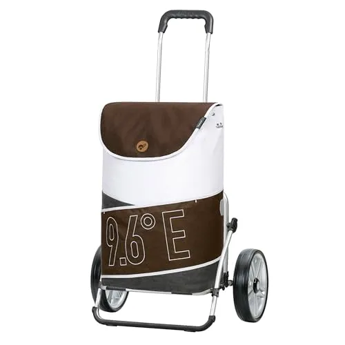 Andersen Royal Shopper XXL Loke braun - Einkaufstaschen & Einkaufstrolleys – Extra große, wasserabweisende Tasche mit 61 Litern Fassungsvermögen, ideal für Einkäufe und Ausflüge, ausgestattet mit einem Regencape und kugelgelagerten Flüsterrädern für leisen Fahrkomfort.