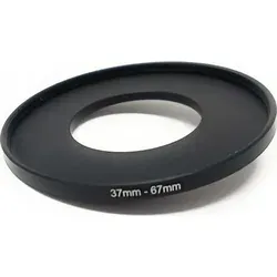 SYSTEM-S Objektiv Adapter 37 mm Gewinde zu 67 mm Step Up Ring in Schwarz für Filter