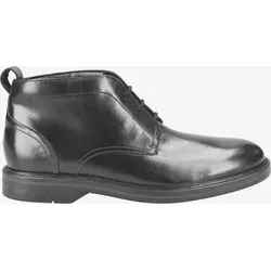 Clarks Boots Aldwin Chukka - Herren Glattleder Stiefel in Schwarz - Hochwertige Verarbeitung und traumhafter Komfort. Diese atmungsaktiven Chukka Boots mit keilförmigem Absatz sind die perfekten Begleiter für jeden Anlass.