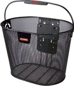 KLICKfix Oval Plus Lenkerkorb schwarz - Fahrradtaschen für sicheren Transport, mit praktischem Klick-System für einfache Montage und Demontage.
