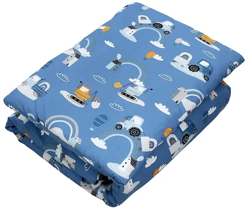 TupTam Kinderbettdecke Set 2tlg. - Gemusterte Ganzjahresdecke mit Kopfkissen - Bettdecken Set für Kinder, aus weicher Baumwolle, sorgt für optimalen Schlafkomfort und ist pflegeleicht ohne Bezüge. Ideal für empfindliche Haut und ganzjährig nutzbar.