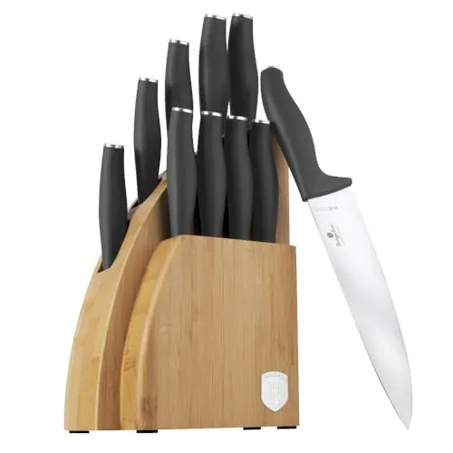 Berlinger Haus Messerset mit Ständer BAMBUS 10-tlg. Anthrazit Kollektion BH-2758
