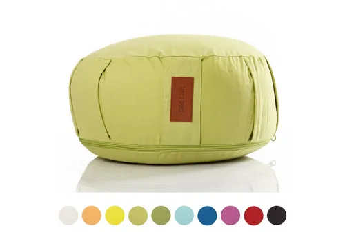 GORILLA SPORTS Bodenkissen Yogakissen - Rund, 100% Baumwolle - Sportmatten: Hochwertiges Meditationskissen mit anpassbarer Sitzhöhe für optimale Haltung und Komfort beim Meditieren – waschbar und in verschiedenen Farben erhältlich.