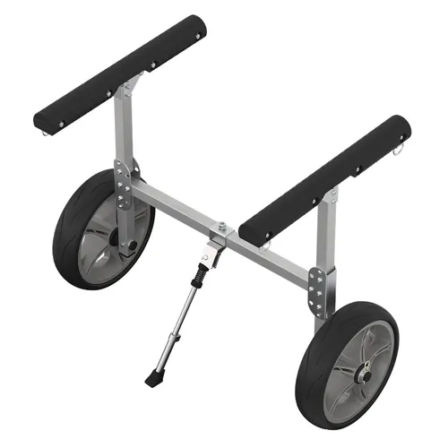Kanu-Transportwagen SUP Bootswagen Aluminium SUPROD schwarz/dunkelgrau - Robuster Kajakwagen aus Aluminium, ideal für den Transport von Kanus und SUPs. Leicht und stabil, perfekt für Outdoor-Abenteuer.