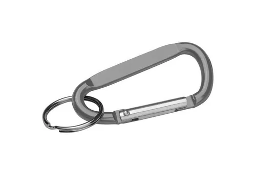 Macma Schlüsselanhänger Schlüsselanhänger mit Karabinerhaken / Farbe: silbergrau
