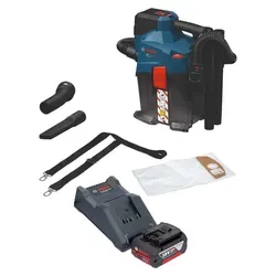 Bosch GAS 18V-6L S Staubsauger mit Akku und Ladegerät - Kabelloser, tragbarer Staubsauger der Staubklasse L mit 6 L Kapazität. Ideal für flexible Einsätze und einfache Handhabung, inklusive 4,0 Ah Akku und Ladegerät.